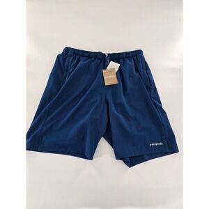 NEW Patagonia Shorts Mens SZ S Multi‎ Trails Run Lightweight Lagom Blue MSRP $80